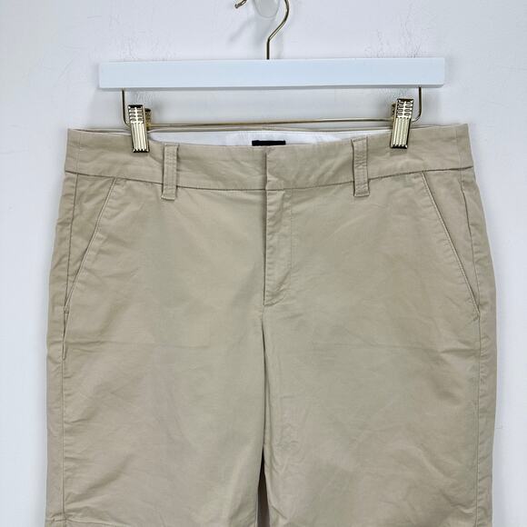 J.Crew 9" Frankie Bermuda Chino Short Cotton Mid Rise Tan Khaki Classic US 8 - Picture 5 of 8